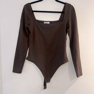 Brown bodysuit